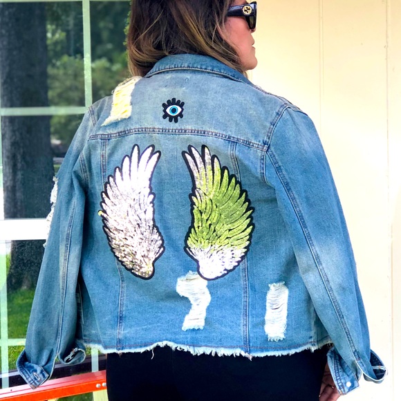 Jackets & Blazers - Chamarra de mezclilla/ Customized jean jacket